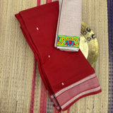 Veedhi chivaruna illu Pasalapudi Handloom saree with blouse - The Maggam Collective