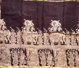 Sripada printed Kalamkari on Kora cotton saree