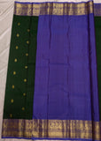 Varija green handwoven pure silk Kanjivaram