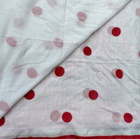 Candy toppers mul cotton saree with polka dots