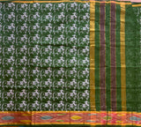 Kavya Venkatagiri saree with kadhi ikat border and cow print