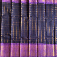 Tripura dancer border zari Kattam Sungudi saree with blouse