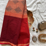 Svargatih Kanchi cotton muppangu / mubbagam saree kolam printed
