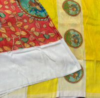 Nalinakanthi Kalamkari on Mangalgiri silk