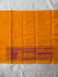 Marigold Yellow hand embroidered Kantha blouse fabric 0.8m