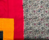 Unique Ikat with Kalamkari with blouse