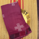 Sunday smiles kolam print on handloom Pasalapudi - The Maggam Collective