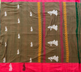 Sudeshna handwoven Siddipet gollabhama saree with blouse - The Maggam Collective