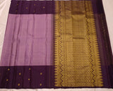 Mridhu zari kattam handwoven pure silk Kanjivaram - The Maggam Collective