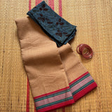 Vaidehi handwoven Narayanpet cotton saree - The Maggam Collective