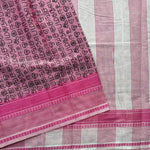 Champaka Priya Chettinad cotton saree with Tamil script print
