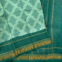 Himaja hand printed Sungudi saree with Kolam