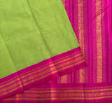 Satyabhama Handwoven Gadwal cotton with silk kuttu border