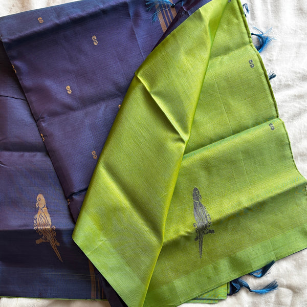 Meenakshi handwoven silk Chinnalampattu with blouse