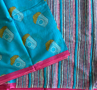 Popcorn khao masth ho jao mul cotton saree with blouse