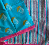 Popcorn khao masth ho jao mul cotton saree with blouse