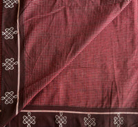 Krithi handwoven Patteda Anchu saree baby kolam print with blouse