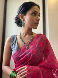 Narges resham kota saree with Parsi gara embroidery
