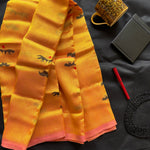Sakthi Handwoven silk cotton Mangalgiri Bharatiyar print