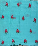 Mint cooler mul cotton handpainted saree