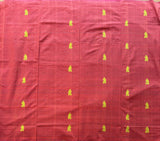 Rangadevi handwoven Siddipet gollabhama grid saree with blouse - The Maggam Collective