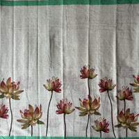 Padma handwoven mangalgiri saree with lotuses