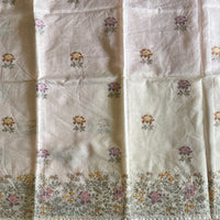 Niratapa cross stitch roses on Kota cotton
