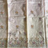 Niratapa cross stitch roses on Kota cotton
