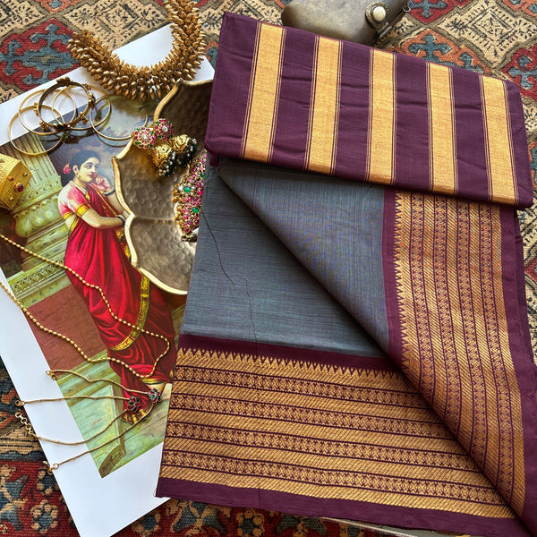 Nivedha Handwoven Guntur 120 Count Heritage Cotton Saree