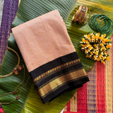 Malavika Handwoven Gadwal cotton with silk kuttu border