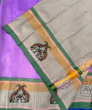 Yamini pure silk Kanjivaram with Kalamkari applique - The Maggam Collective