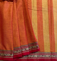 Tangerine Meeting Narayanpet cotton saree