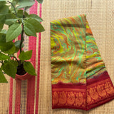 Green Day Sungudi Marbling print with blouse