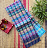 Neelima multicolour checks Mangalgiri saree with blouse