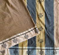 Tarini handwoven Patteda Anchu saree baby kolam print with blouse