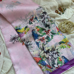 Lavender Swing printed Kota silk cotton saree