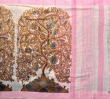 Creator of worlds Kalamkari on Mangalgiri cotton saree