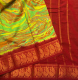 Green Day Sungudi Marbling print with blouse