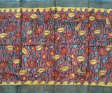 Barhayita Pen Kalamkari on pure Tussar silk handloom saree - The Maggam Collective