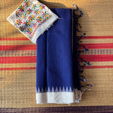 Aparajita Ponduru handspun and handwoven cotton saree with additional blouse - The Maggam Collective