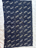 Navy blue hand embroidered Kantha blouse fabric - The Maggam Collective
