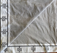 Mandakini handwoven Patteda Anchu saree baby kolam print with blouse