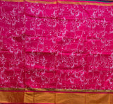 Supriya Venkatagiri saree with kadhi border and cow print