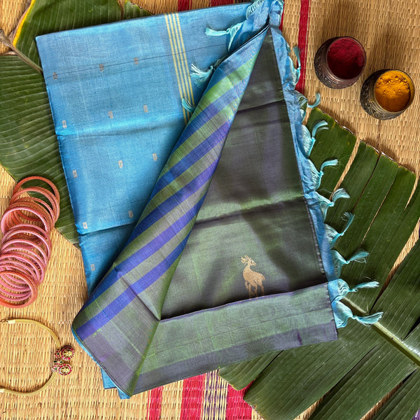 Running through the grove handwoven silk Chinnalampattu