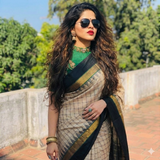 Thangam Handwoven Gadwal cotton-silk with checks