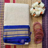 Rukmini Handwoven Gadwal cotton with silk kuttu border