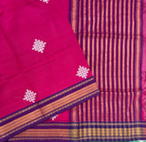 Charuroopa Handwoven Venkatagiri saree with embroidered kolams