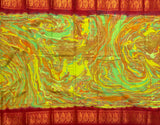 Green Day Sungudi Marbling print with blouse