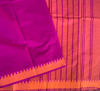 Glam glow - purple Mangalgiri with orange border