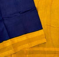 Neelambari Rettai Pettu border Sungudi cotton saree